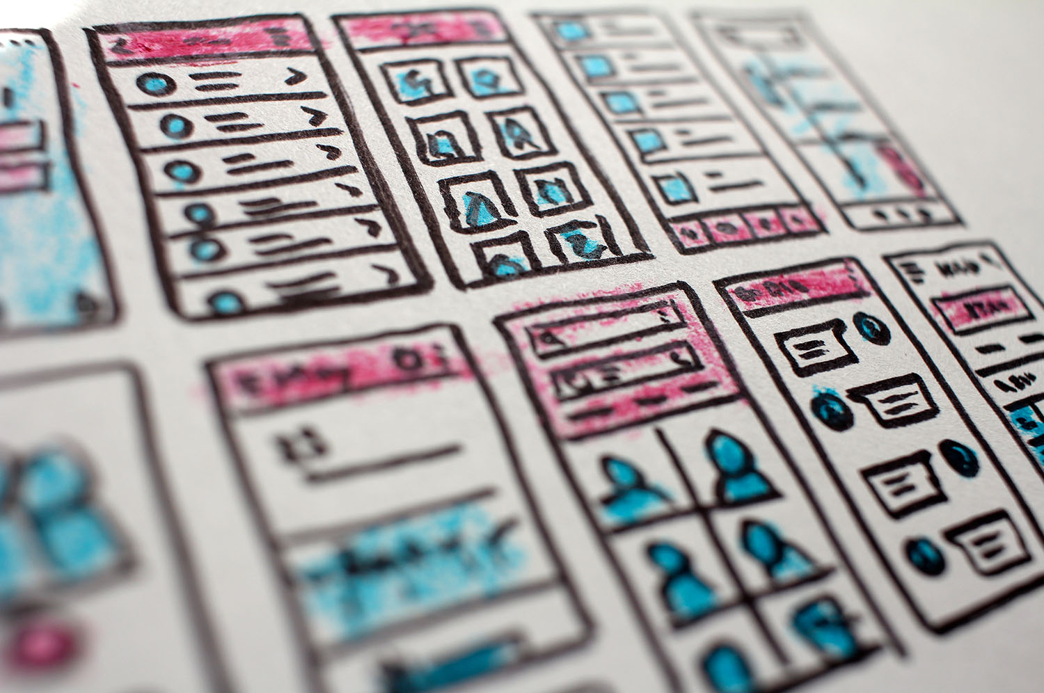 mobile app wireframes