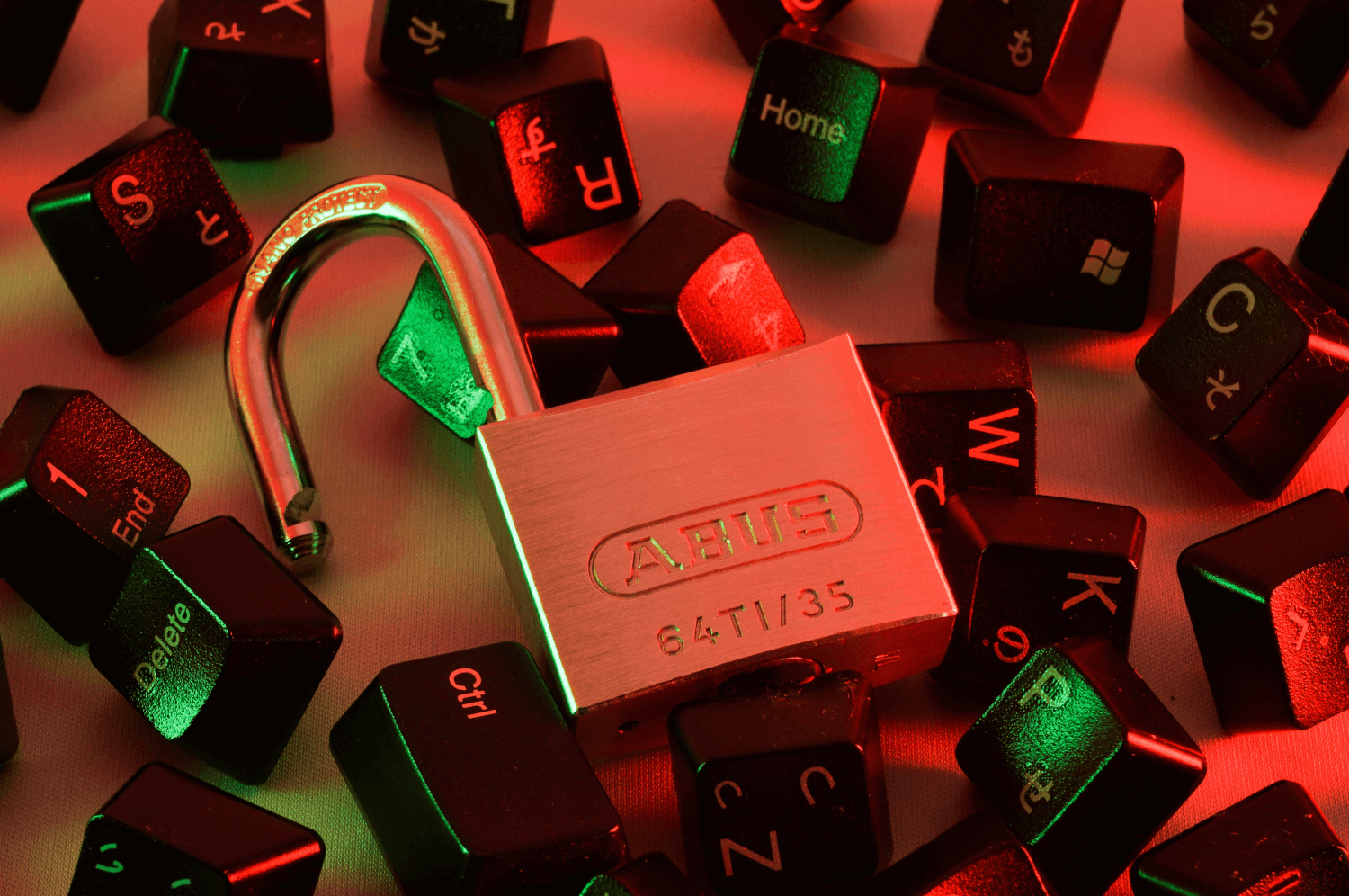 padlock-among-keyboard-buttons