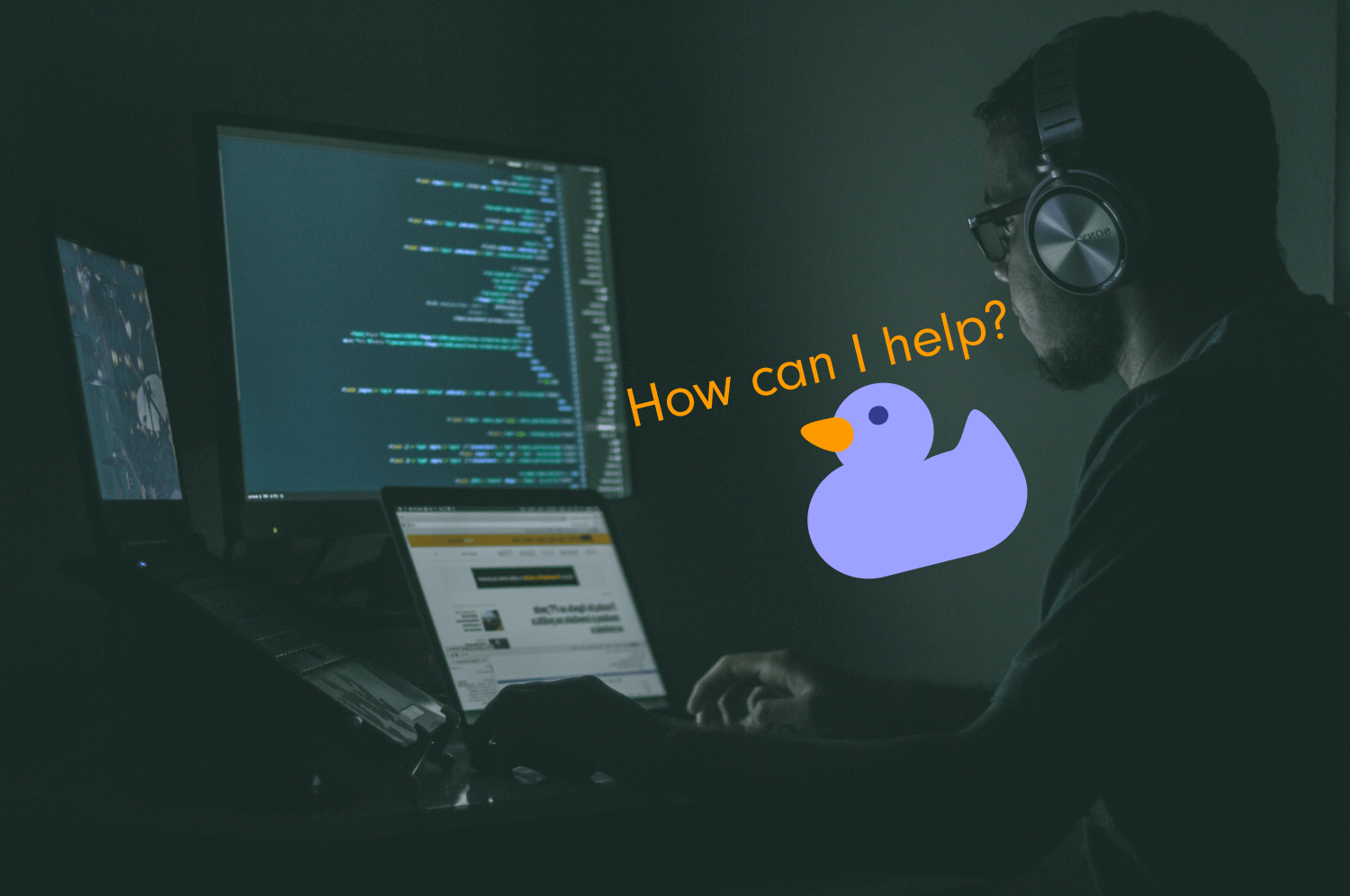 Cute duckie represents AI pair programmer