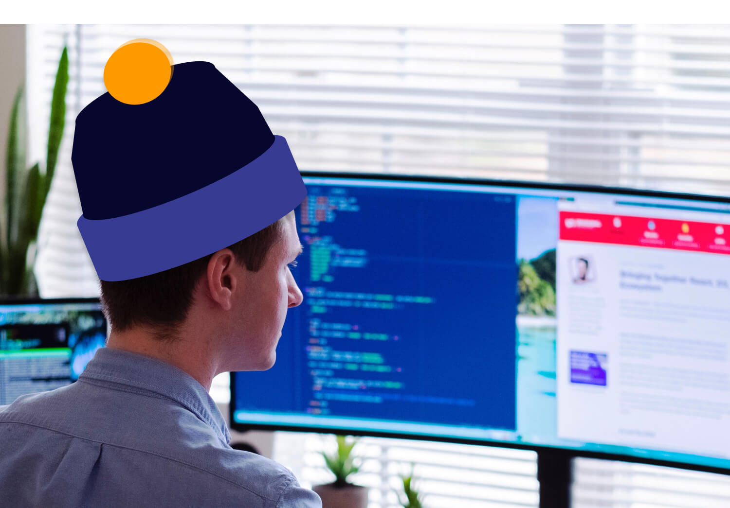 Guy-building-saas-while-wearing-a-cool-hat